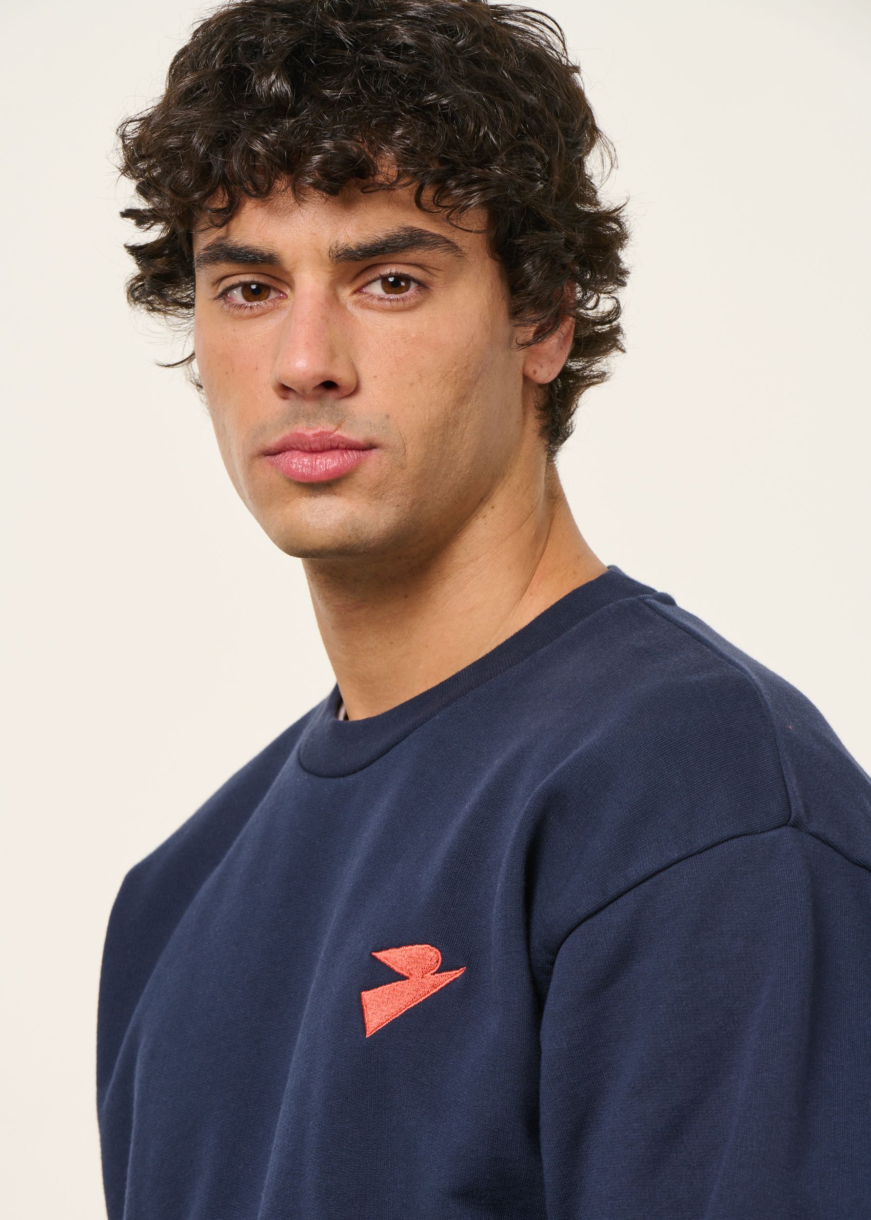 Sweat en coton bio | bleu "free mind bleu dusk", Olow, photo 3