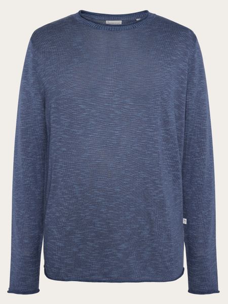 Pull en tencel® (procédé lyocell) | bleu "crew neck knit tencel - vintage indigo"