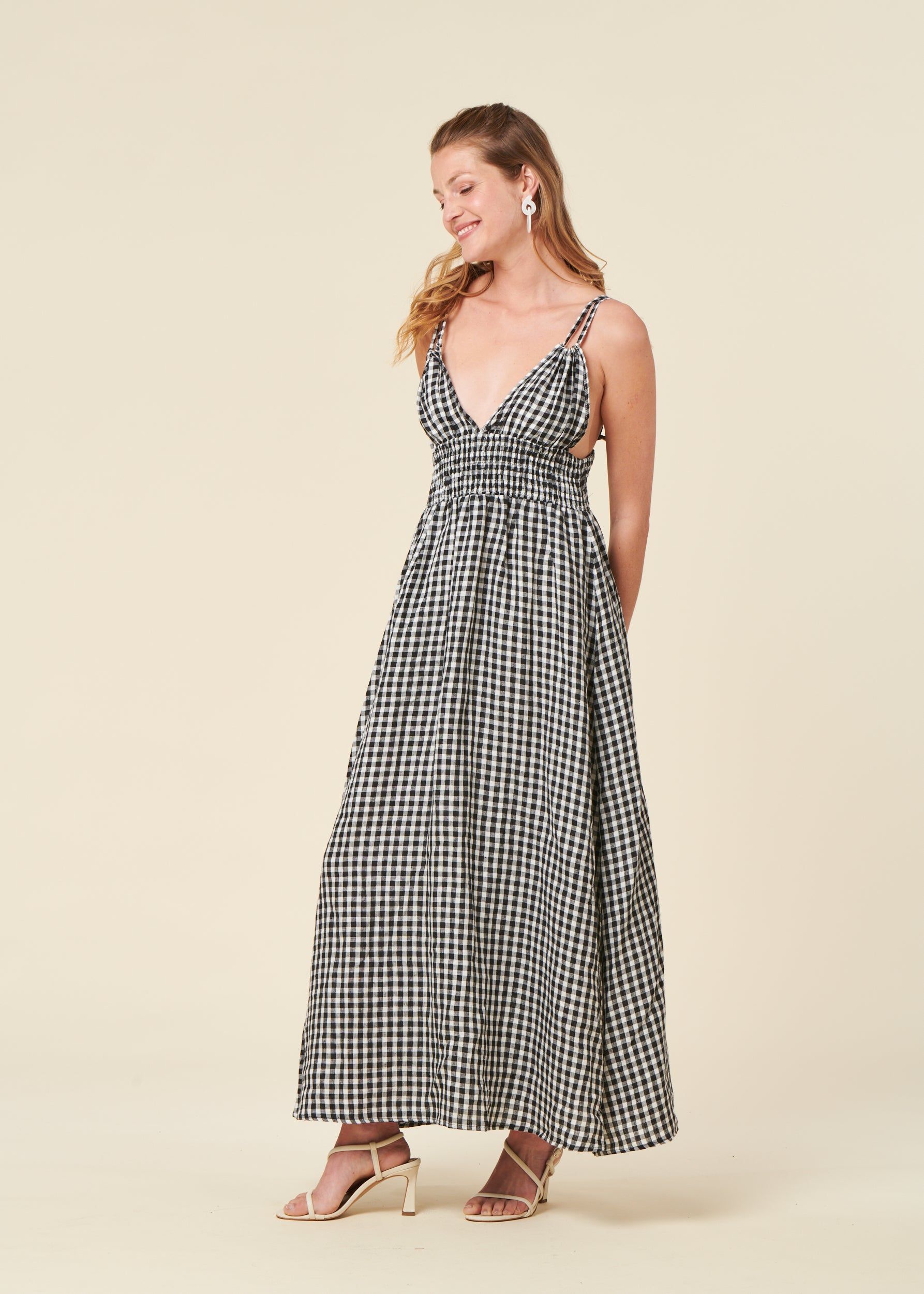 Kleid ada Leinen Vichy-Karo, Bonjour Demain, Foto 6