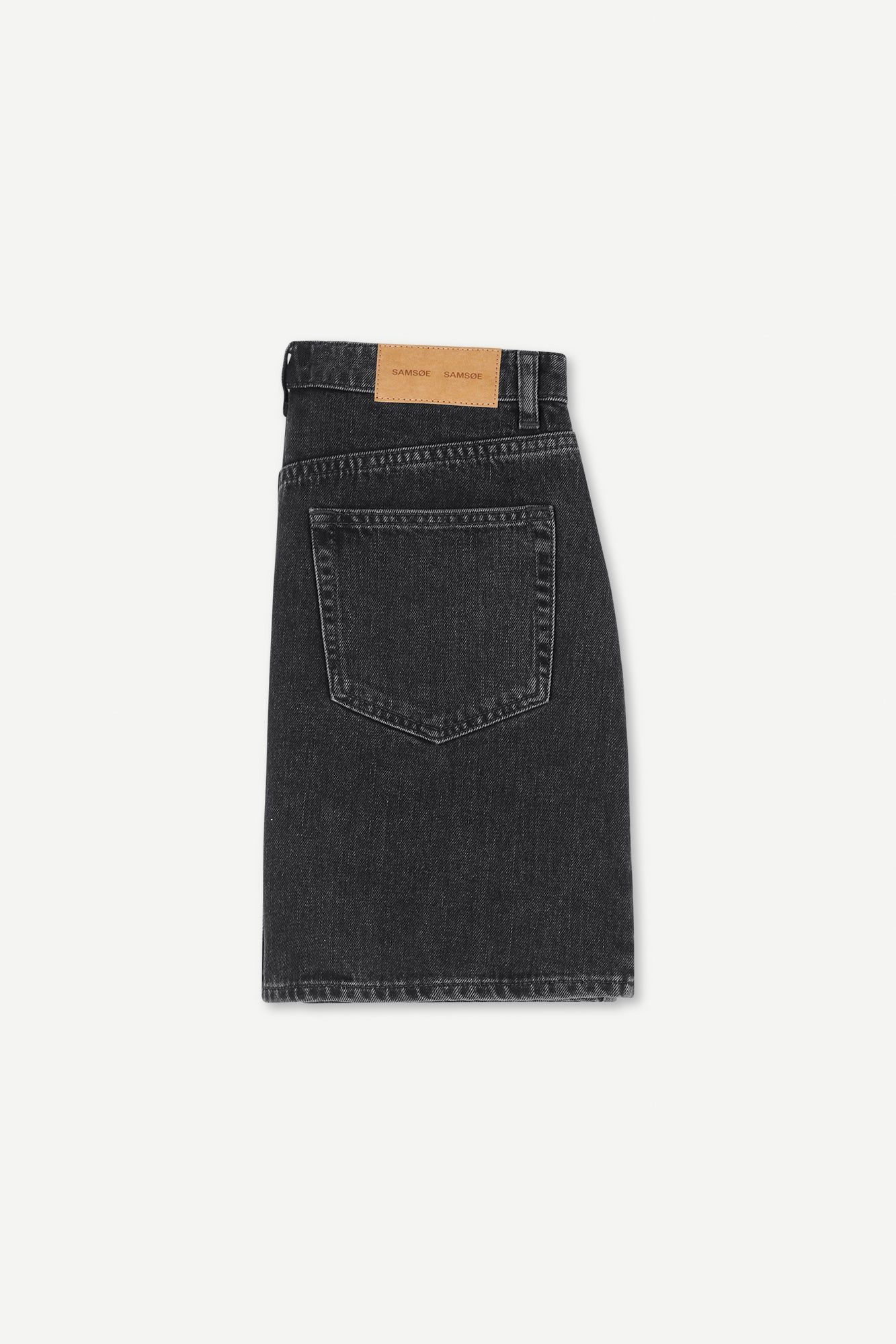 Jupe en jean noire en coton bio - norma skirt black blizzard, Samsoe Samsoe, photo 6