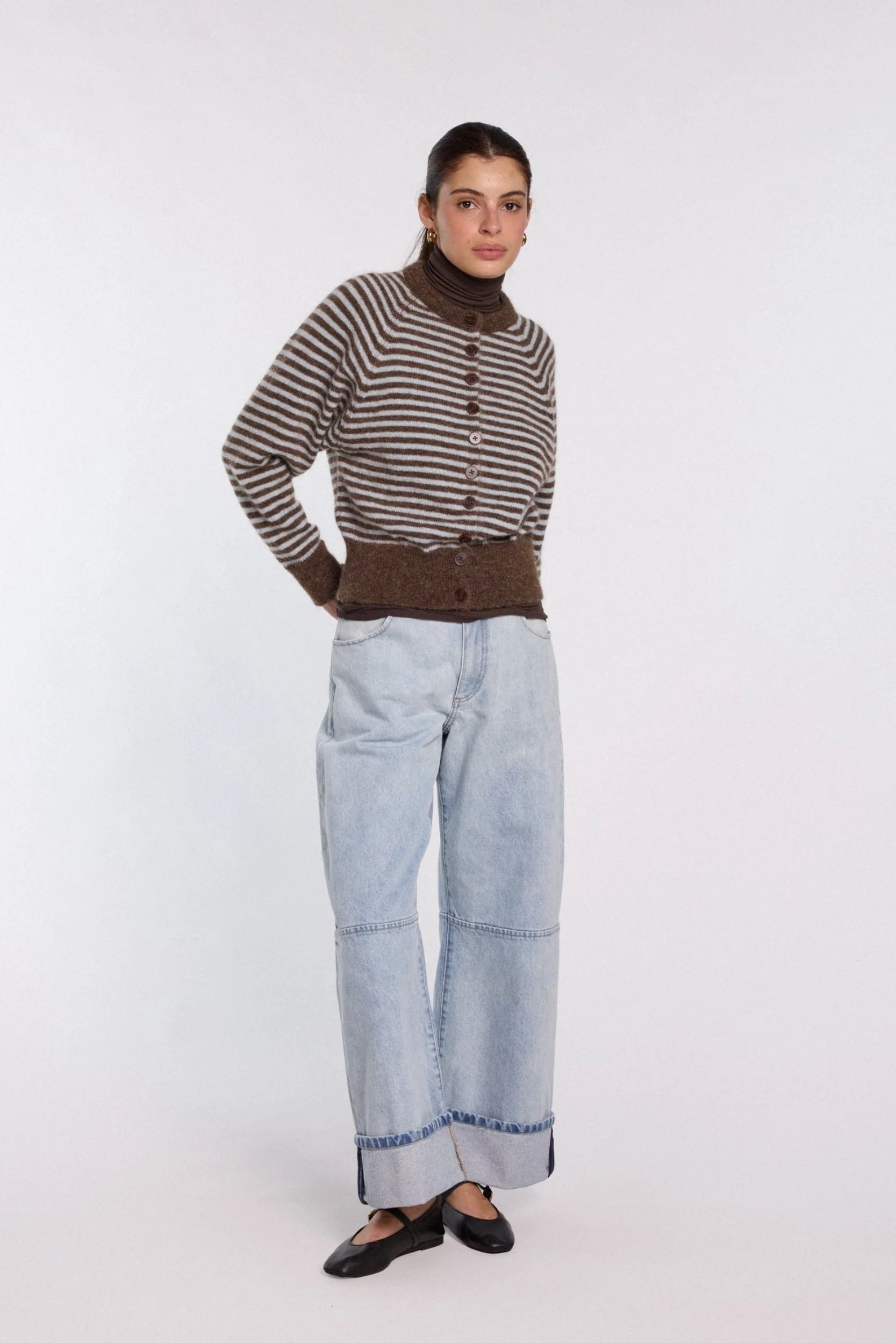 Jean ballon avec revers en coton bio | baby blue "john", Nitah, photo 1