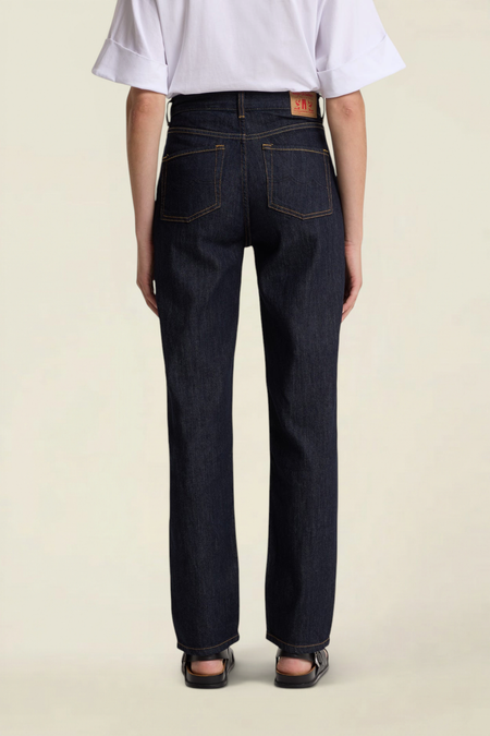 Jean droit léger en coton bio | brut "Inoe - cotton flex 9.5oz rinse", Kings of Indigo, photo 3