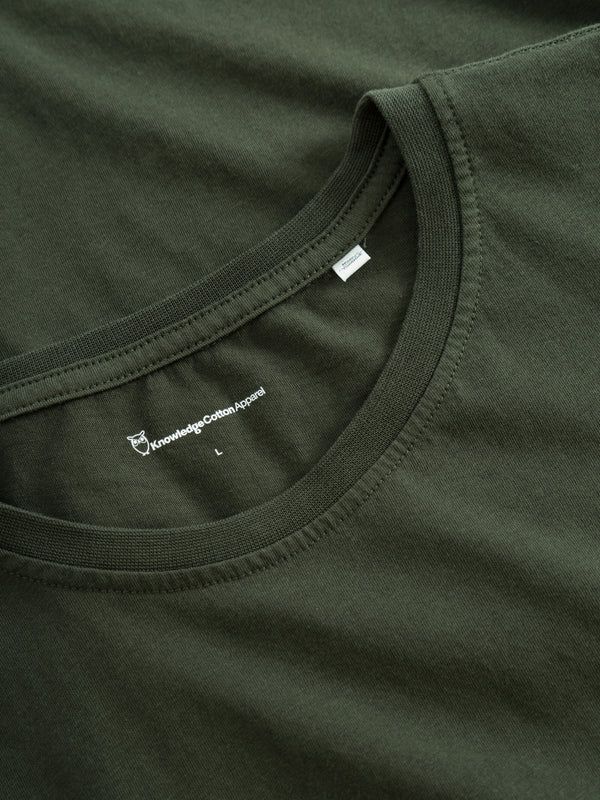 T-shirt en coton bio | vert "regular fit basic tee forrest night", Knowledge Cotton Apparel, photo 6