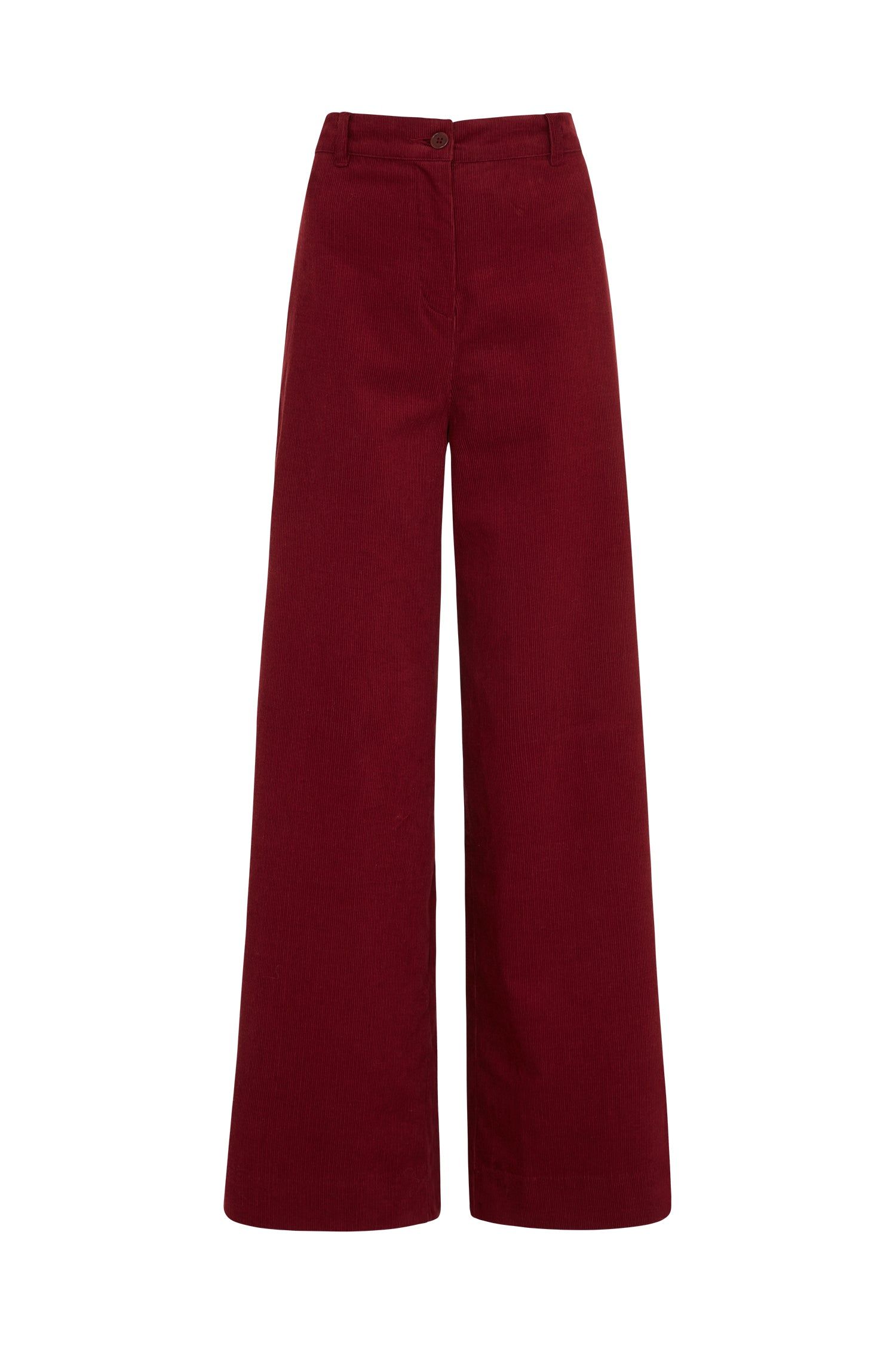 Pantalon large rouge velours en coton bio - noelle, People Tree, photo 5