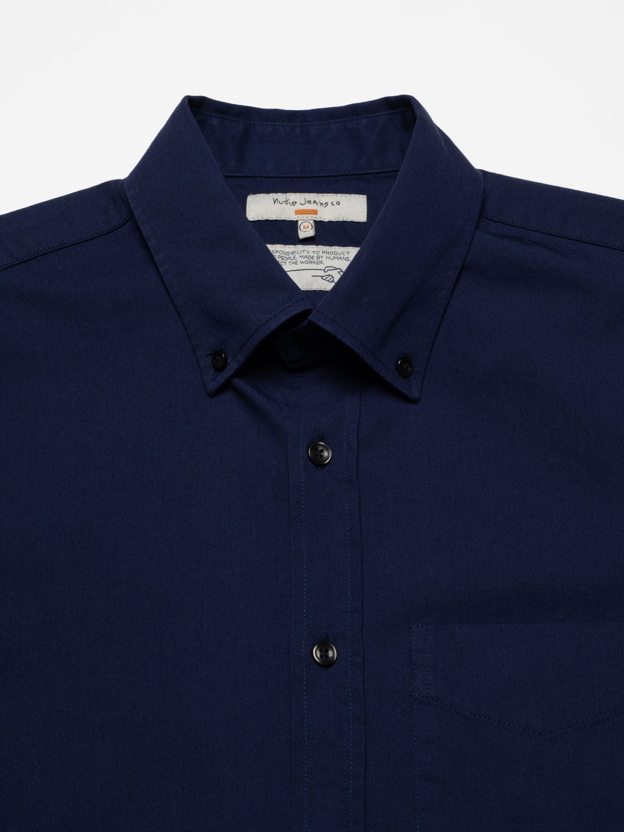 Hemd aus Bio-Baumwolle | Blau "john bd standard shirt blue", Nudie Jeans, Foto 2