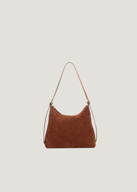 Sac à main en cuir suède certifié | marron "Bari chestnut", Vagabond