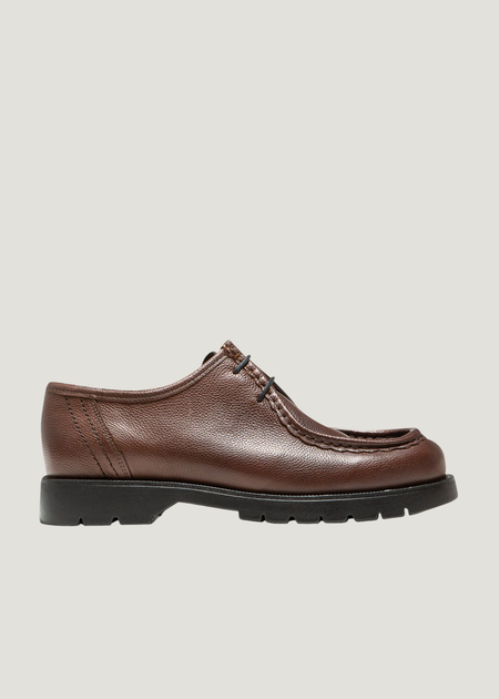 Derbies made in france en cuir grainé tannage végétal |  "padror g vgt café" - Kleman