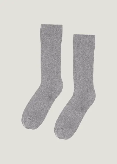 Chaussettes hautes en coton bio | gris "heather grey", Colorful Standard, photo 1