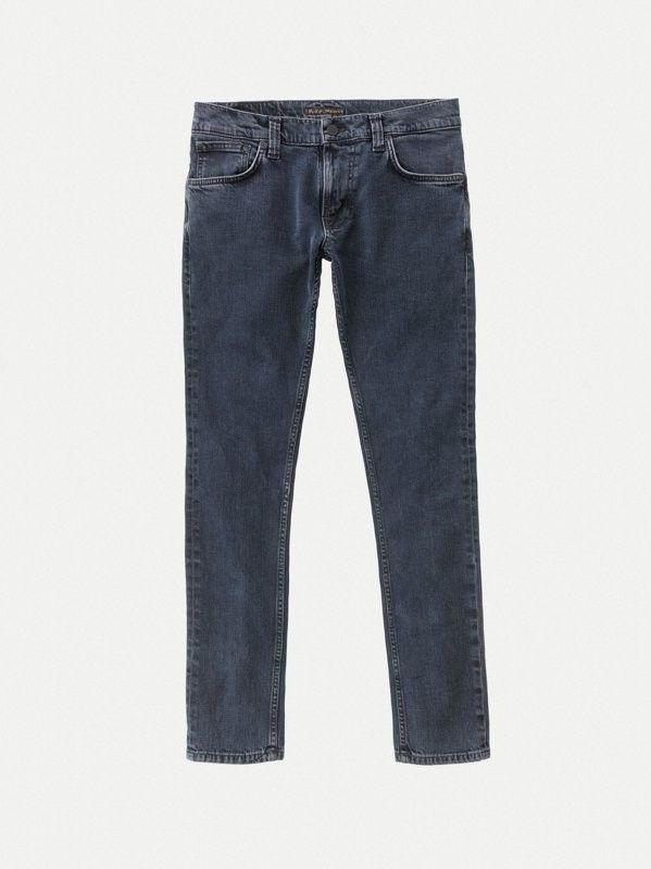 Jean skinny bleu foncé en coton bio - tight terry black ocean, Nudie Jeans, photo 7
