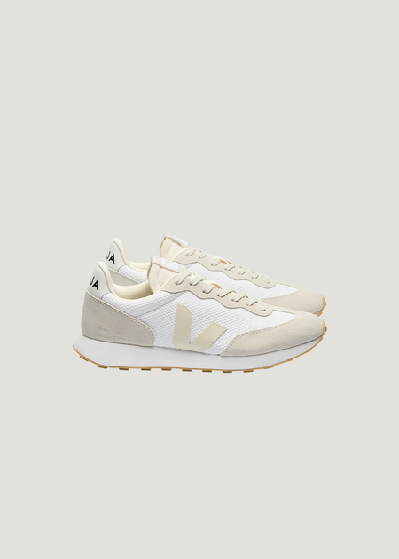 Sneaker aus recyceltem Mesh | weiß und beige "rio branco ii - white pierre", Veja