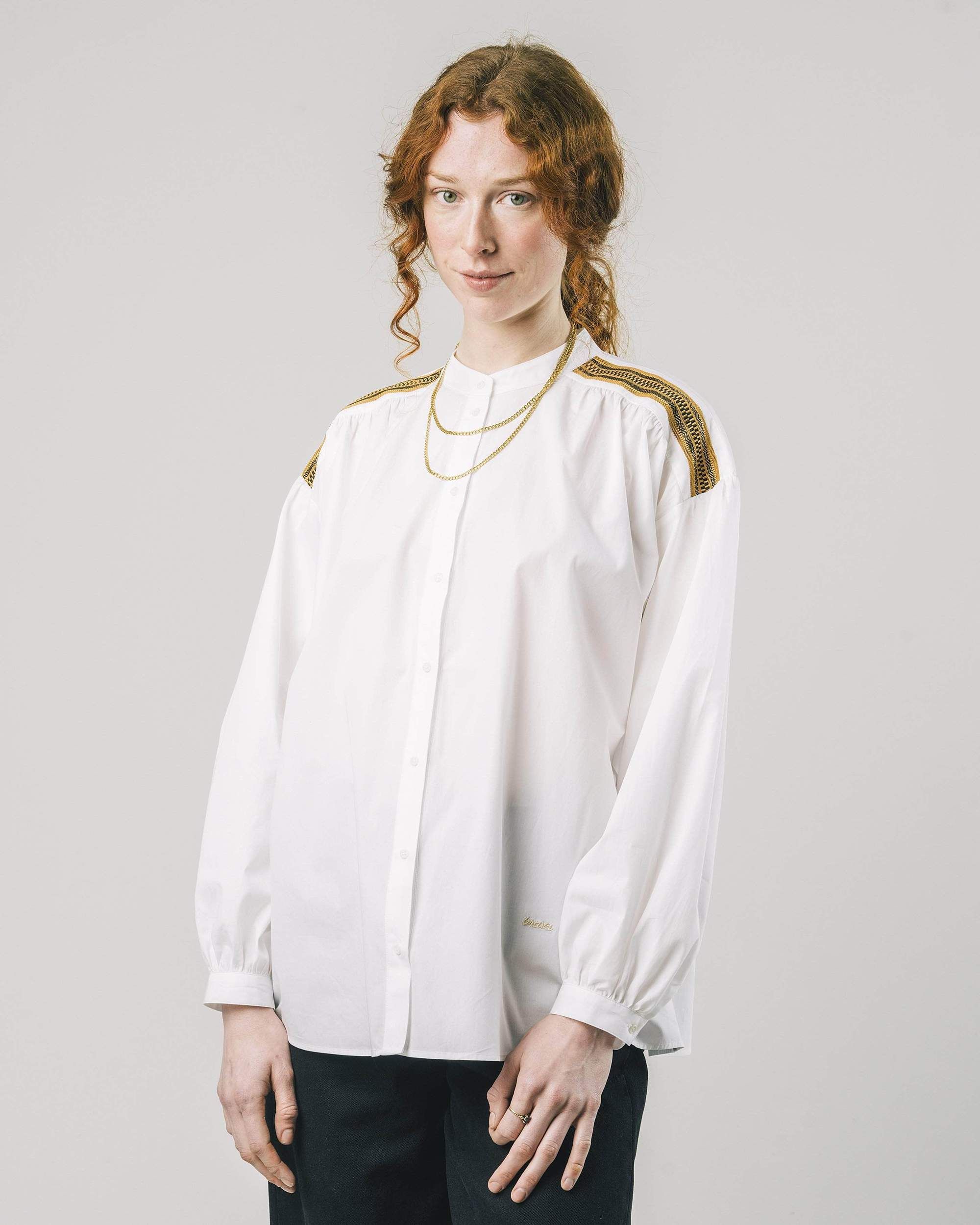 Weiße Bluse aus Bio-Baumwolle - ribbon boho offwhite, Brava Fabrics, Foto 1