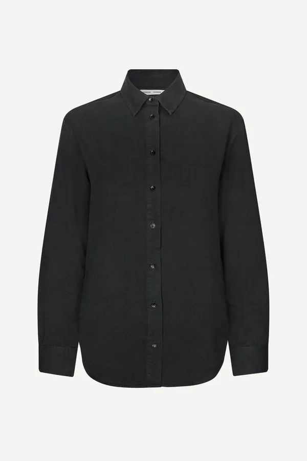 Chemise en lyocell | noir "madisoni shirt washed black", Samsoe Samsoe