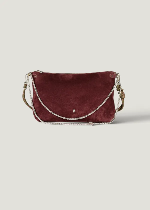 Sac à main en suède | bordeaux "mallow - suede burgundy", Craie Studio