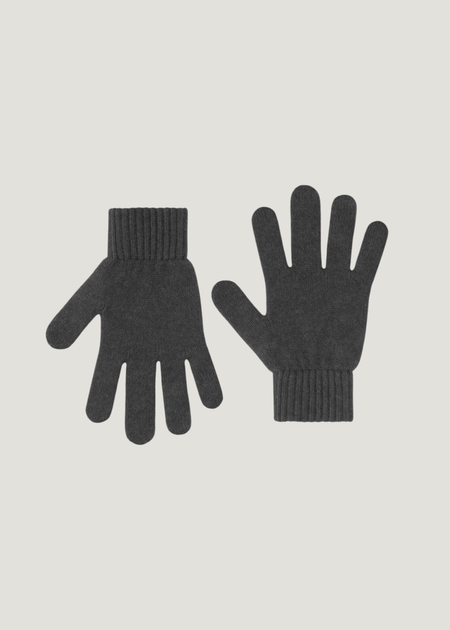 Gants en laine mérinos certifiée | gris foncé "merino wool gloves - lava grey", Colorful Standard