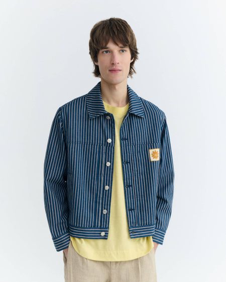 Veste en coton bio | rayé "railway stripes bruno jacket"