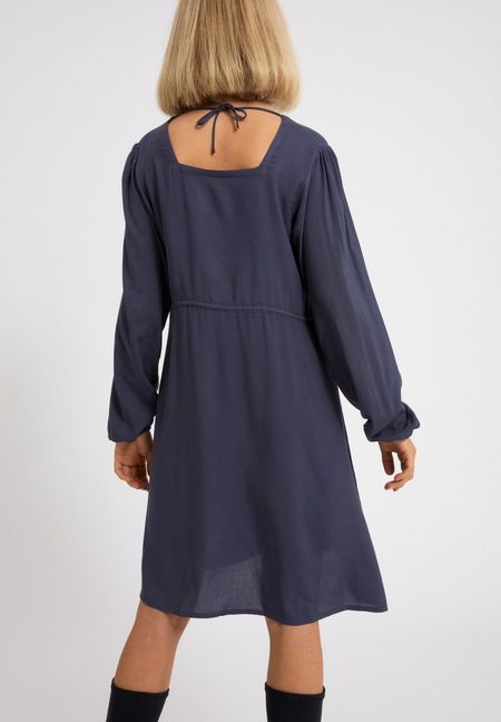 Robe mi-longue fluide indigo en lenzing - nevenaa, Armedangels, photo 2