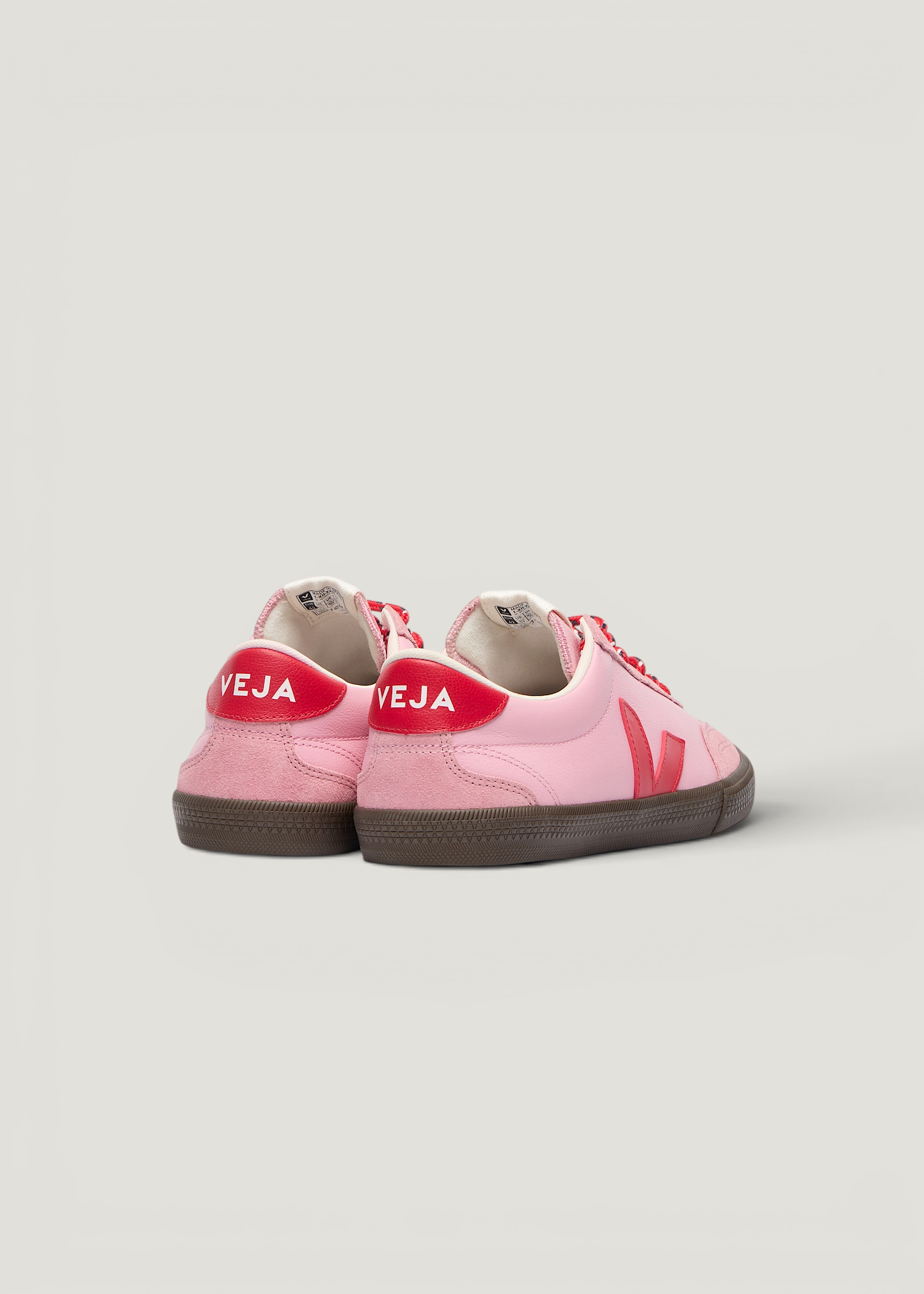 Baskets en cuir | rose "Volley o.t. - guimauve_pekin_eagle", Veja, photo 3