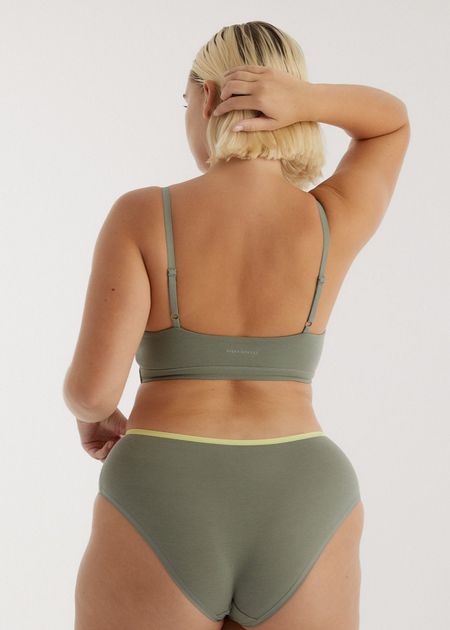 Culotte en coton bio | vert "core brief seaweed"