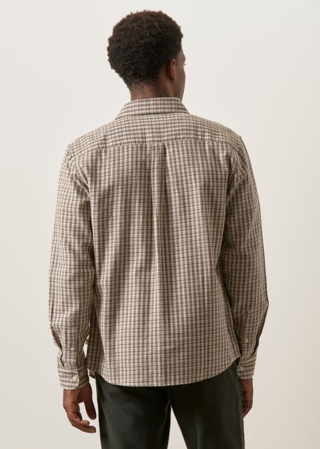 Kariertes Flanellhemd aus Bio-Baumwolle | beige "dune regular check shirt", Knowledge Cotton Apparel, Foto 4