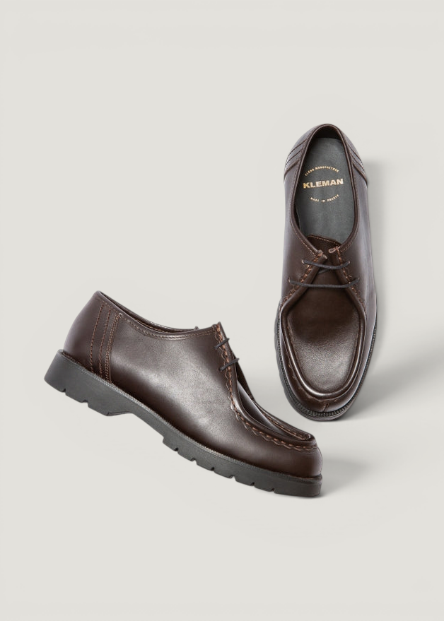 Derbies made in france en cuir certifié | marron "padror marron noir", Kleman, photo 3