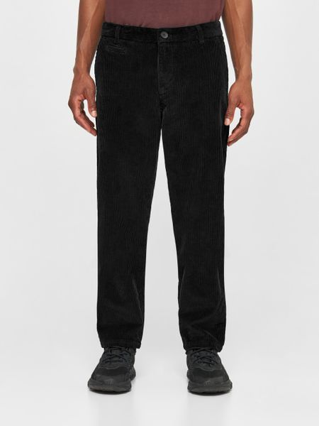 Pantalon droit en velours de coton bio | noir "chuck regular 8 wales corduroy chino pants black jet"