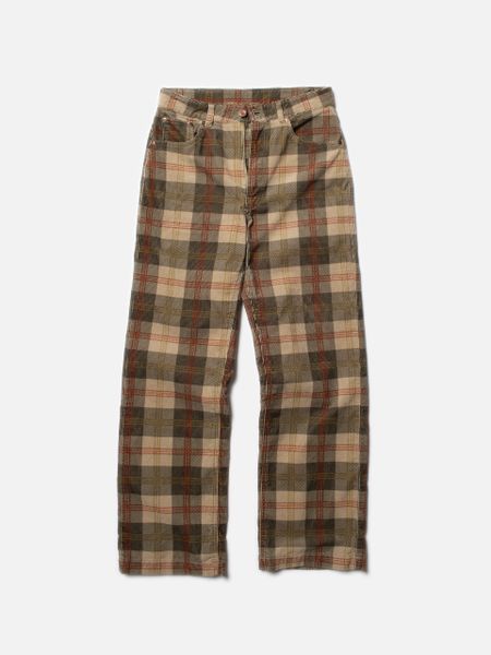 Pantalon ample velours en coton bio | carreaux tartan "clean eileen corduroy", Nudie Jeans, photo 3