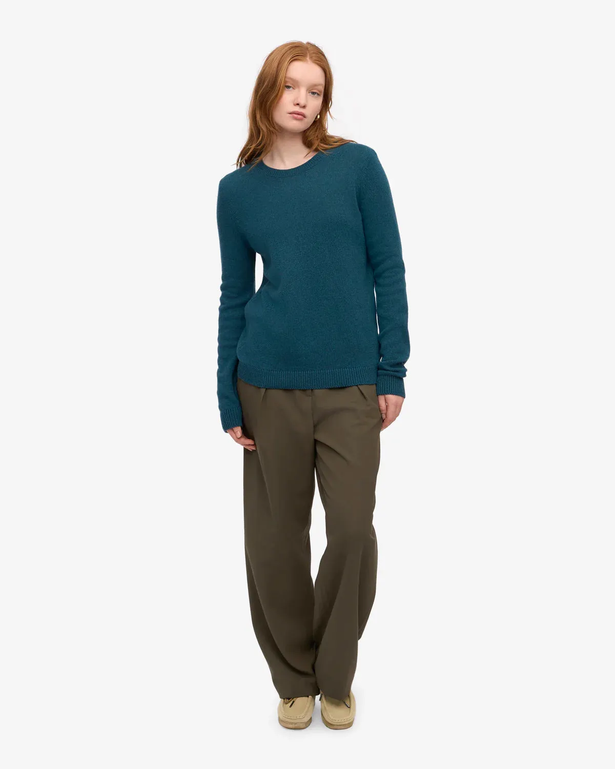Pull en laine mérinos recyclée | turquoise "women classic merino wool crew - ocean green", Colorful Standard, photo 2