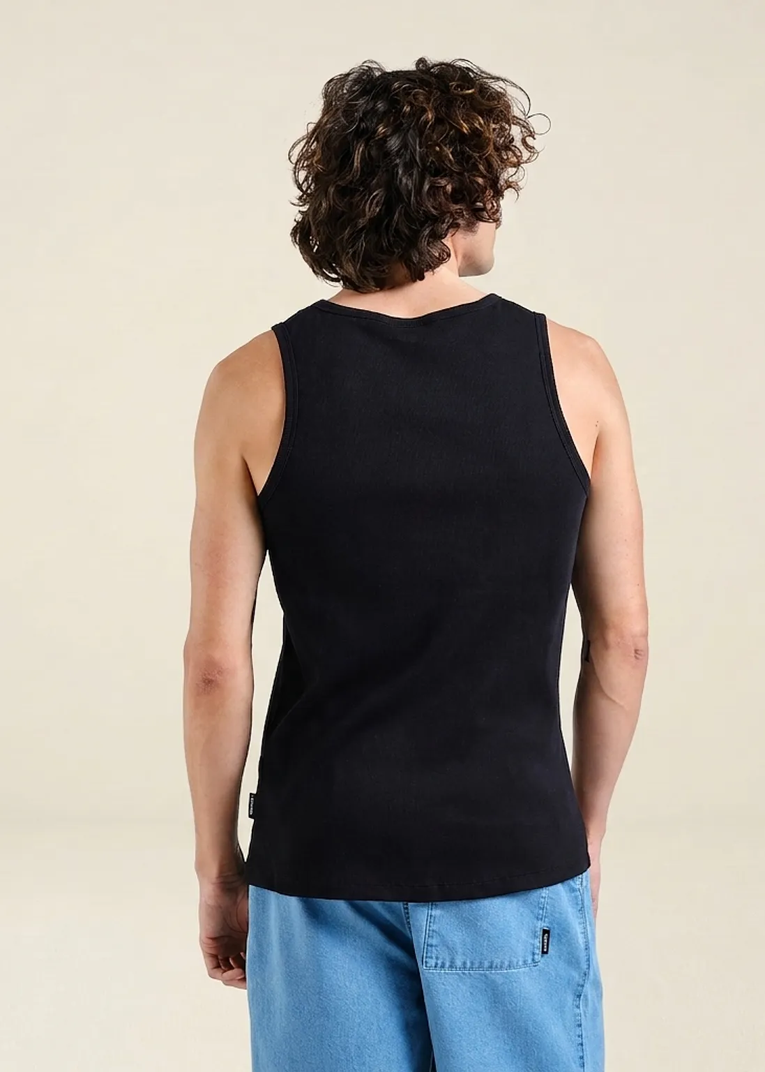 Marcel noir en coton bio | noir "Rib tank top forsa", Dedicated, photo 3