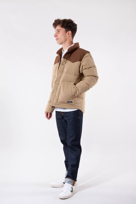 Doudoune beige et marron recyclée - bivy down, Patagonia, photo 4