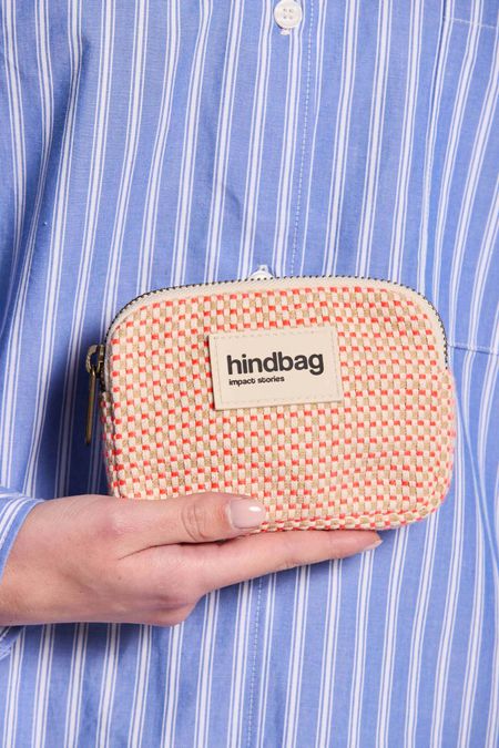 Porte-monnaie en coton bio | tressage corail "lili tressage corail", Hindbag, photo 5