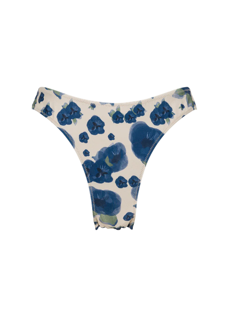 Bas maillot tanga fleurs bleu cocoa - "cocoa-printflower fleurs bleues", Nénés Paris, photo 5