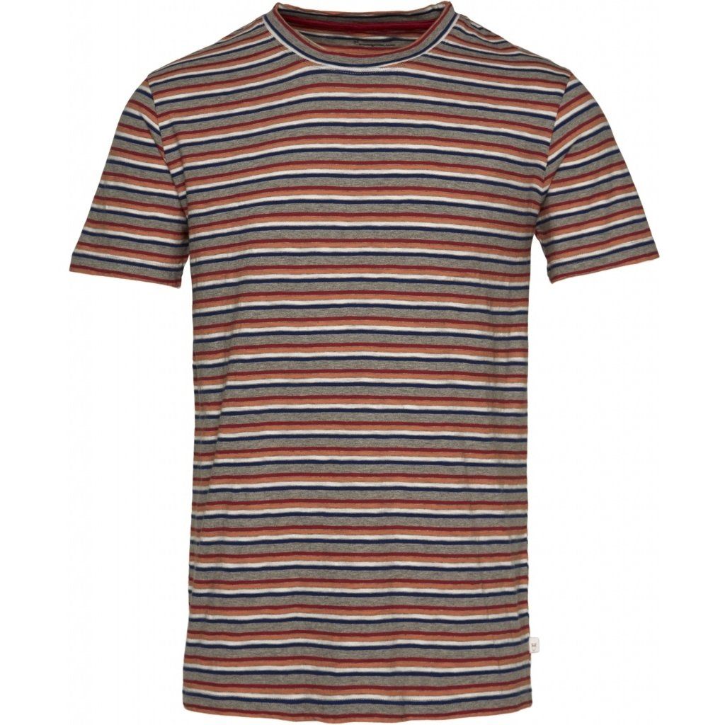 T-shirt rayé multicolore en coton bio - alder, Knowledge Cotton Apparel, photo 1