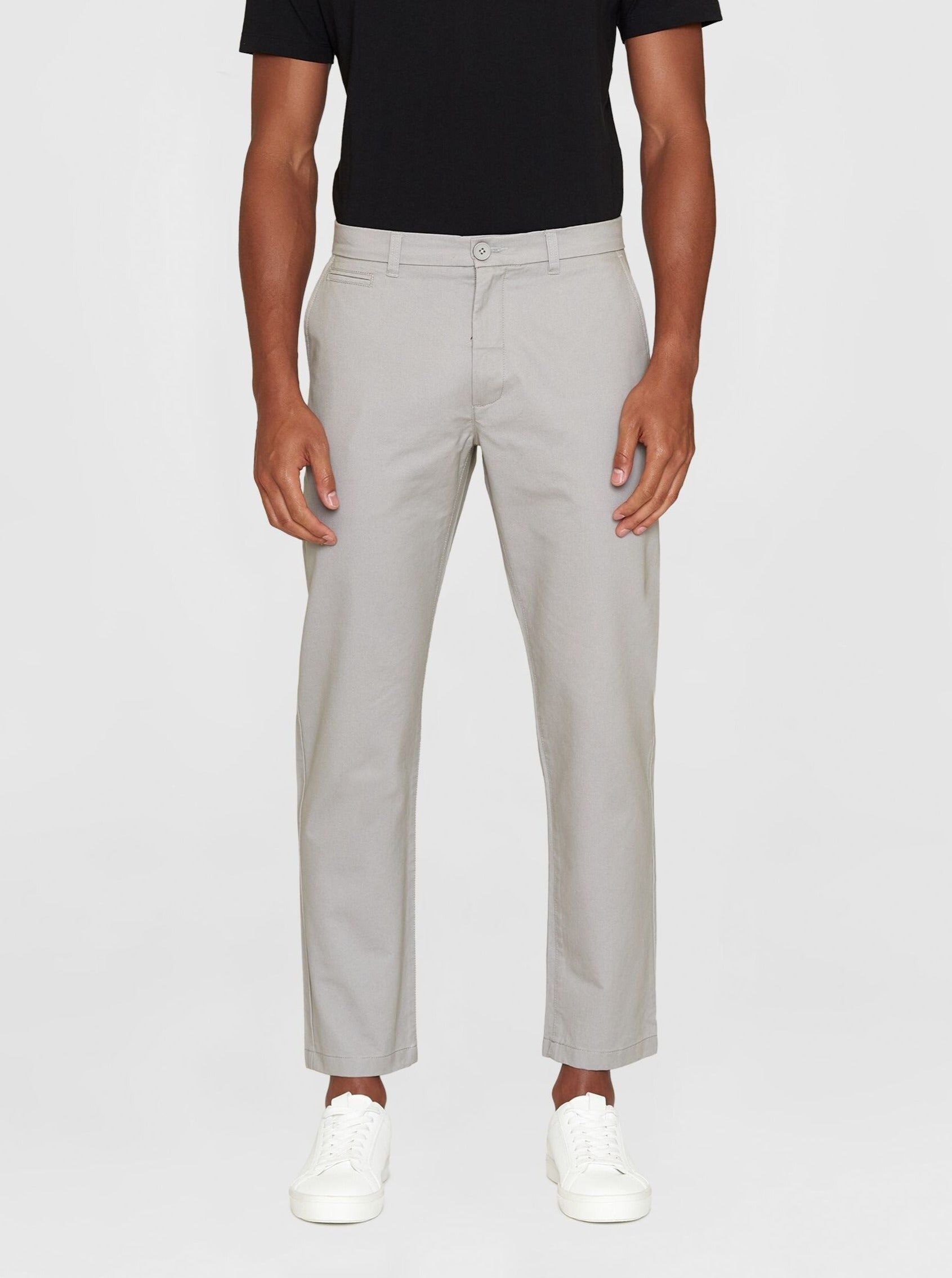 Chino en sergé de coton bio | gris "chuck regular chino twill alloy", Knowledge Cotton Apparel, photo 1