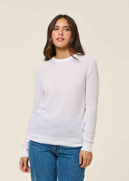 Pull en coton bio | blanc" iradi - white"