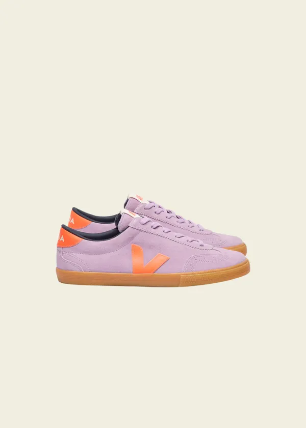 Baskets en cuir | orange et violet "volley - orchid_fury_natural", Veja
