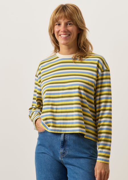 Tee shirt manches longues oversize en coton bio | lait
