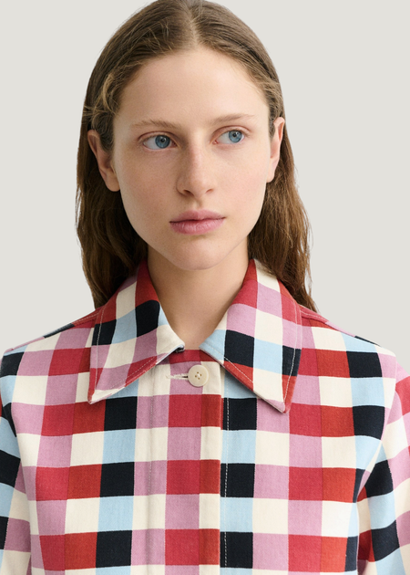 Veste en coton bio | carreaux multicolores "Cheshire checks astrid jacket" - Thinking Mu