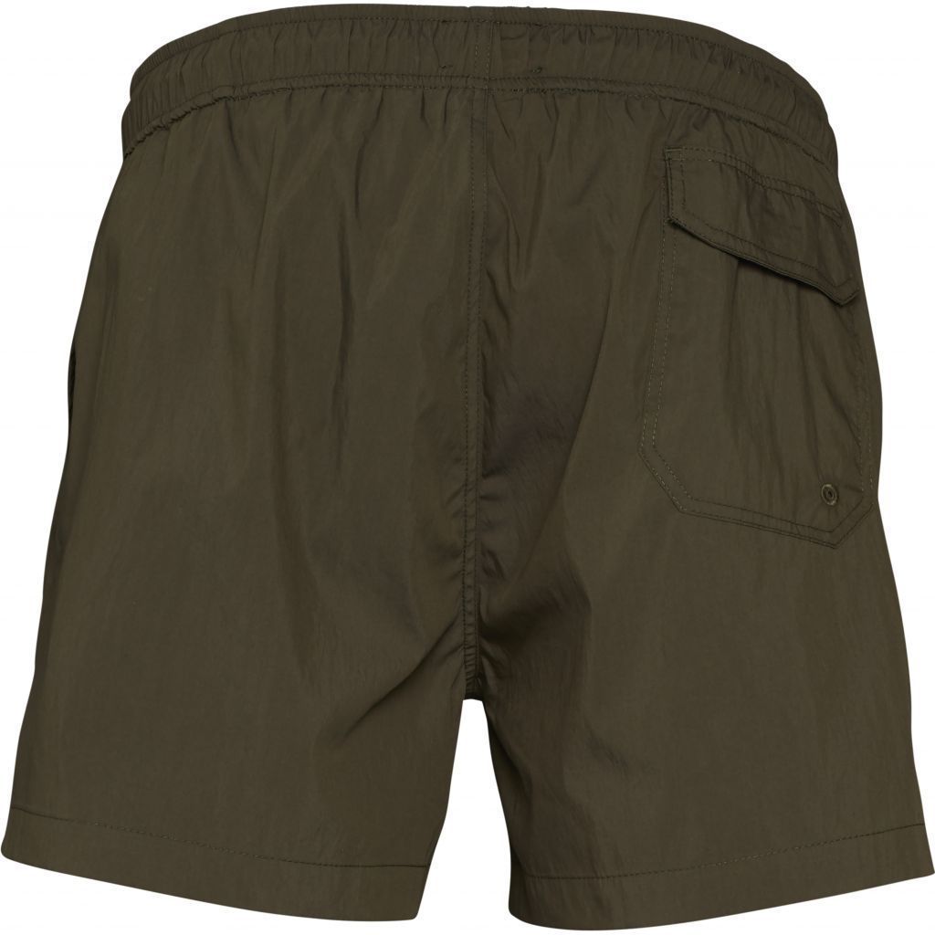 Short de bain uni kaki en nylon recyclé, Knowledge Cotton Apparel, photo 2