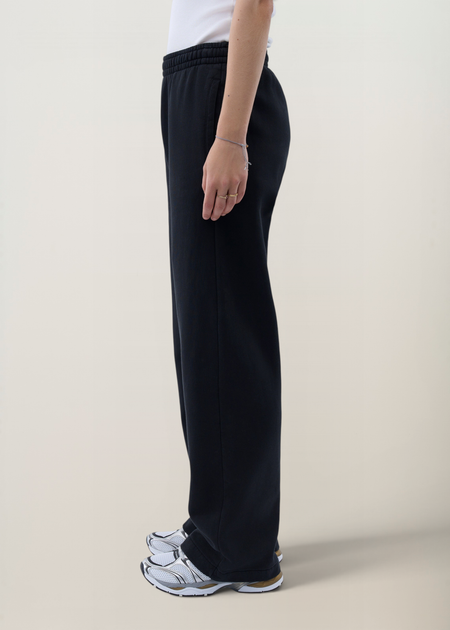 Jogging en coton bio | noir "organic straight leg sweatpants - deep black", Colorful Standard, photo 3