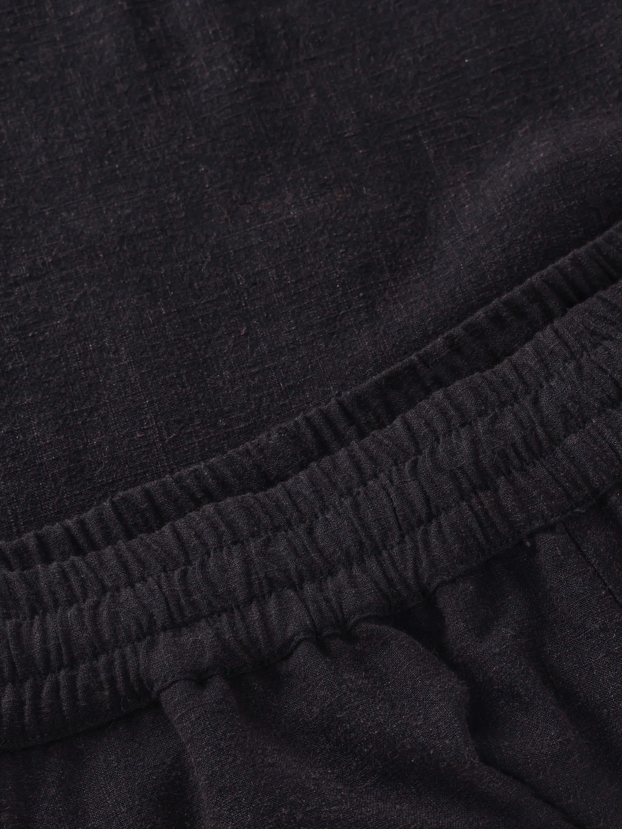 Short en ecovero et lin | noir "Posey linen-mix shorts black jet", Knowledge Cotton Apparel, photo 4