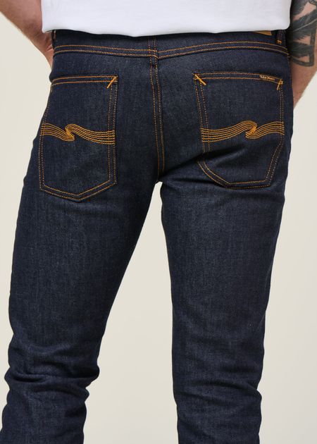 Jean slim en coton bio | brut "lean dean dry 16 dips" - Nudie Jeans