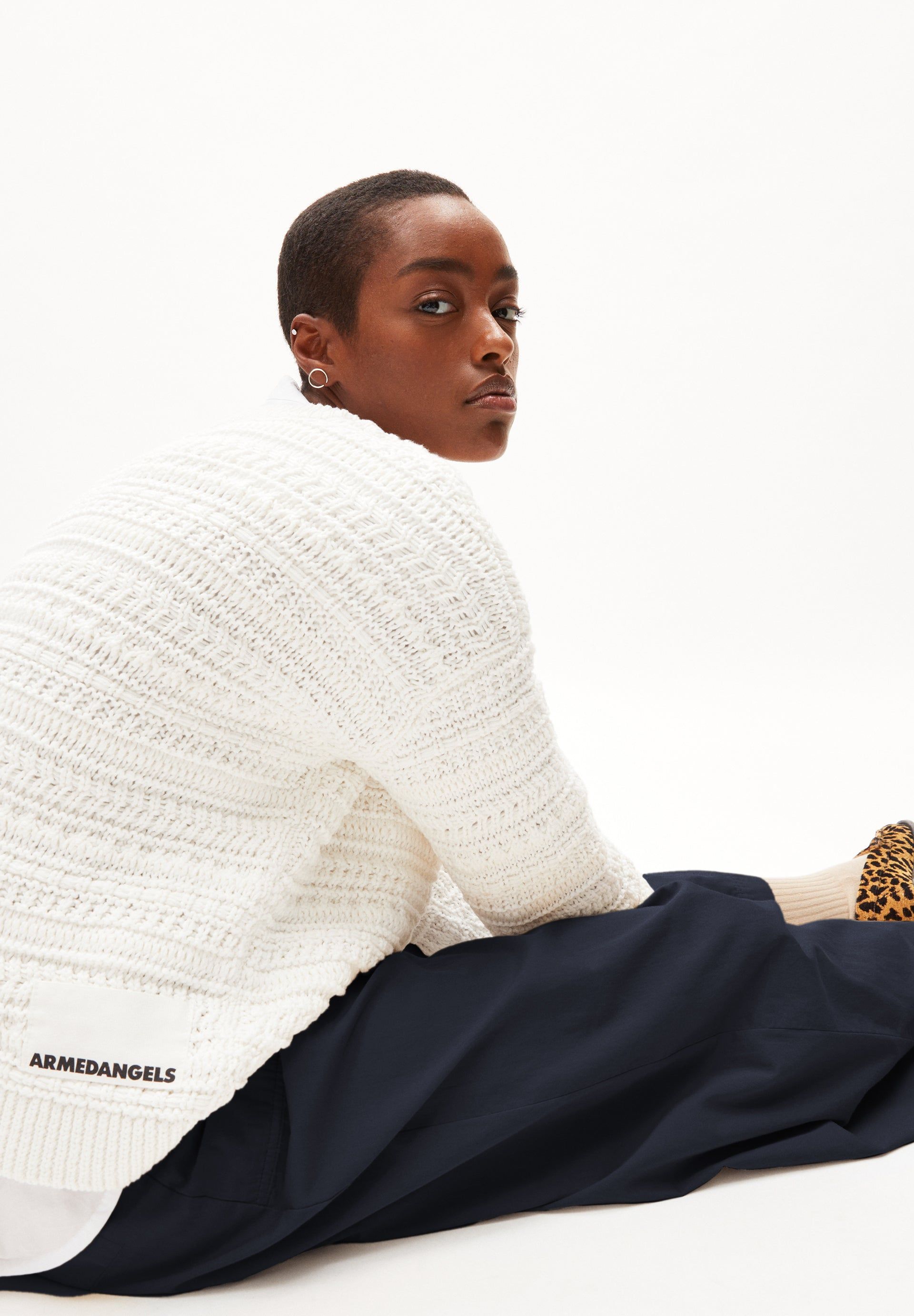 Weißer Strickpullover aus Bio-Baumwolle - laniaa off white, Armedangels, Foto 5