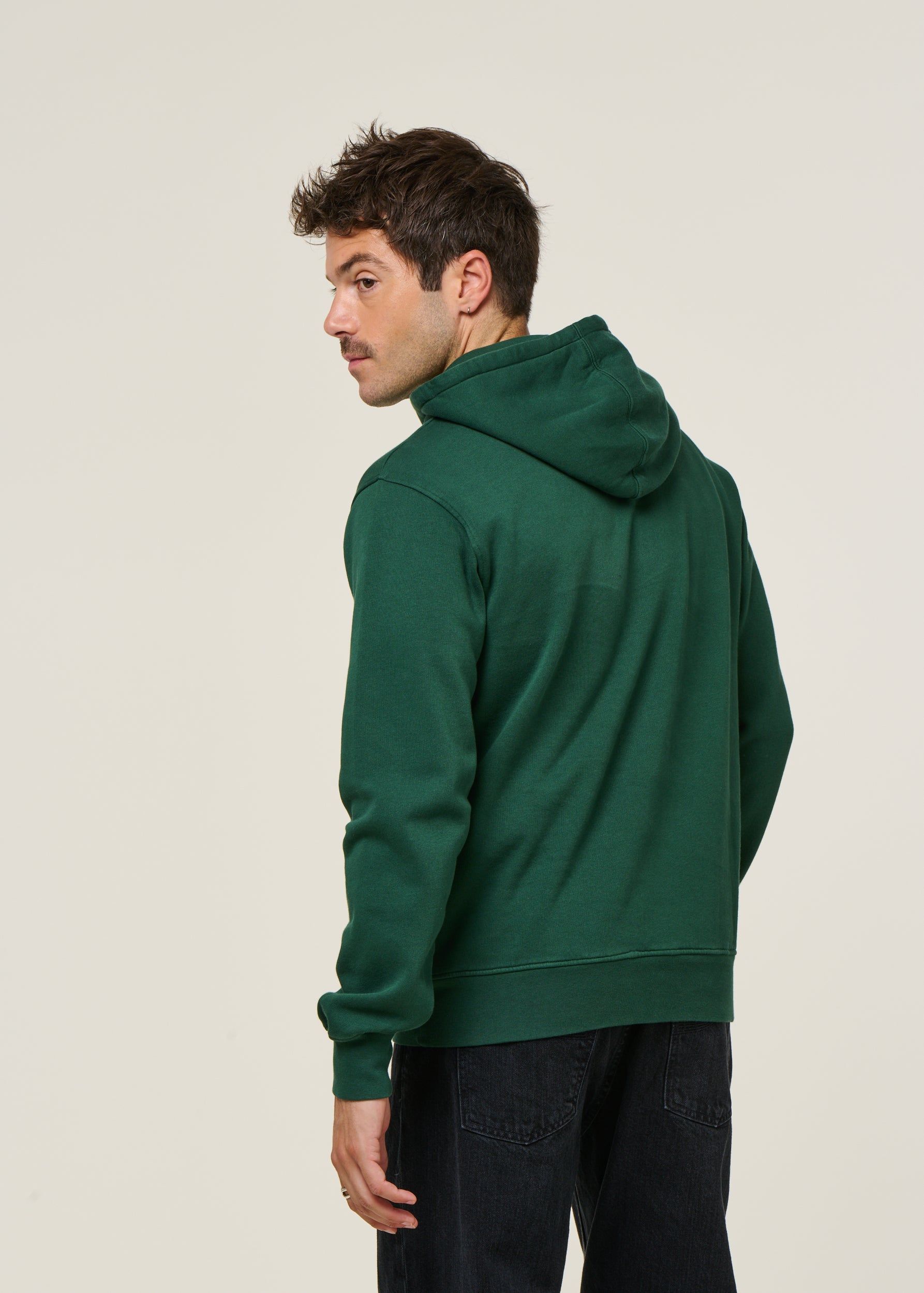 Sweat à capuche en coton bio | vert "emerald green", Colorful Standard, photo 3