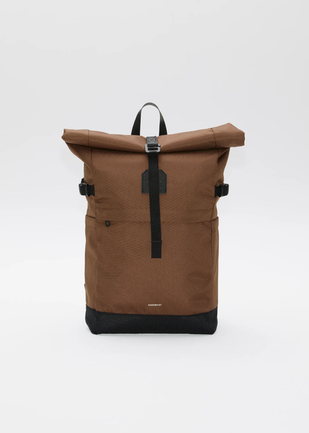 Sac à dos 23l en matière recyclée | marron "Icon rolltop backpack 14" - brown" - Sandqvist