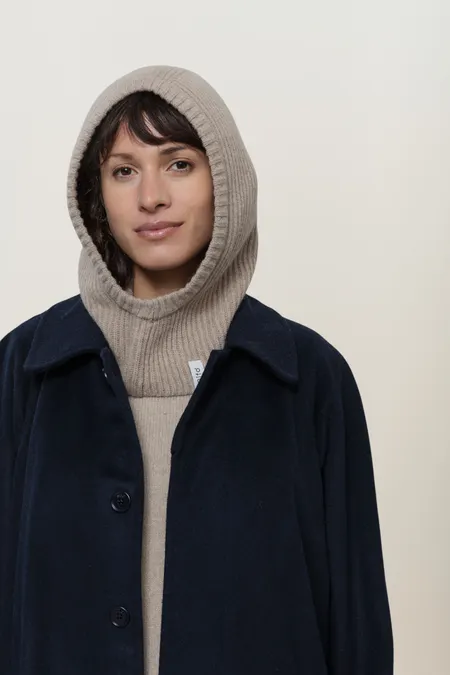 Cagoule en cachemire recyclé, lavable en machine, Rifò