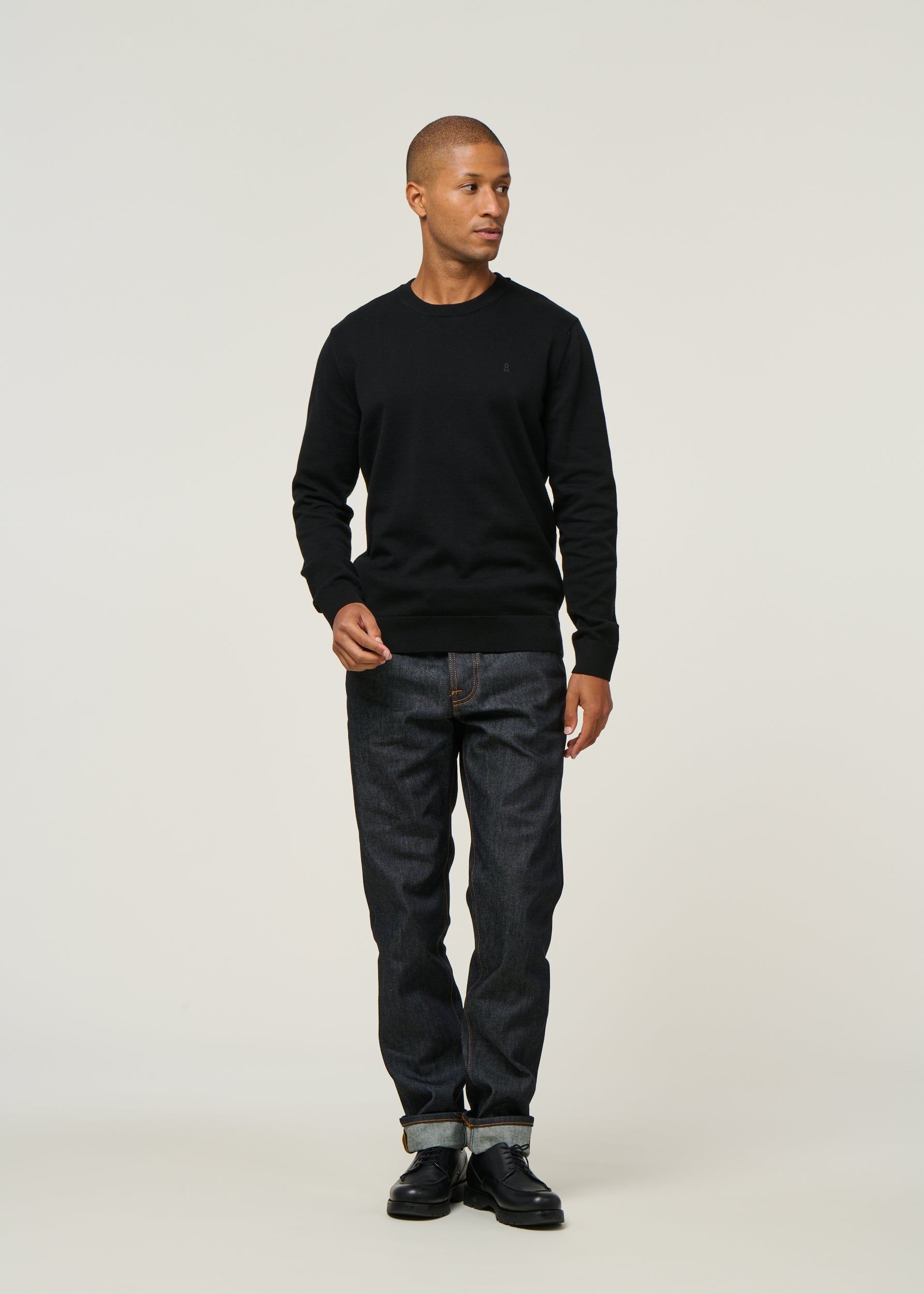 Pull en coton biologique | noir "loukaa knit sweater - black", Armedangels, photo 3