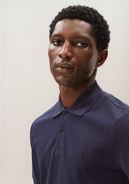 Polo en coton bio | marine "Maario poloshirt - night sky", Armedangels, photo 2