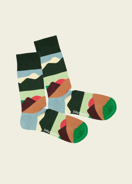 Chaussettes en coton bio | multicolore "mountain peaks"