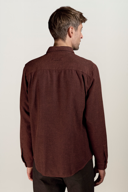 Chemise flanelle en coton bio | rouille "Simon eco flannel brick", About Companions, photo 2