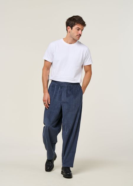 Pantalon en velours côtelé Bleu Polo ralph lauren - Homme